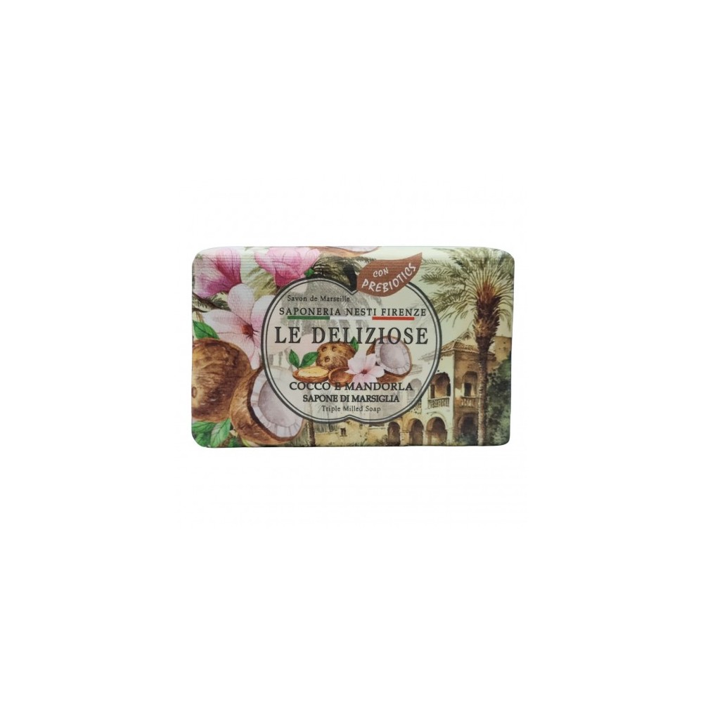 Saponeria Nesti Le Deliziose - Sapone di Marsiglia al Cocco e Mandorla 150 g 