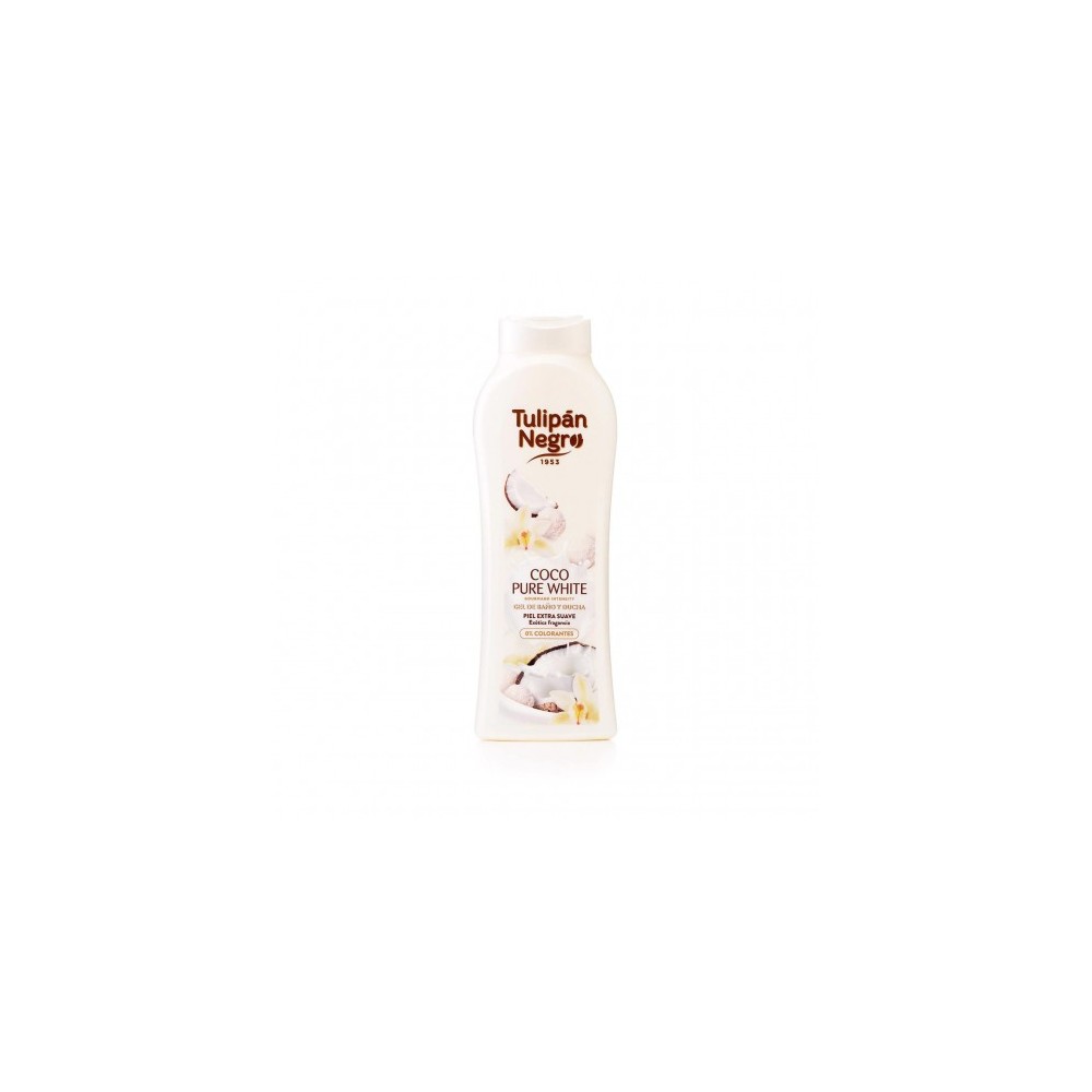 Tulipan Negro Bagnoschiuma Coco Pure White - Detergente corpo delicato e profumato 650 ml 
