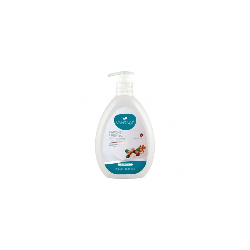 Vantage Sapone Cremoso Al Burro di KaritÃ e Mandorla 750 ml 