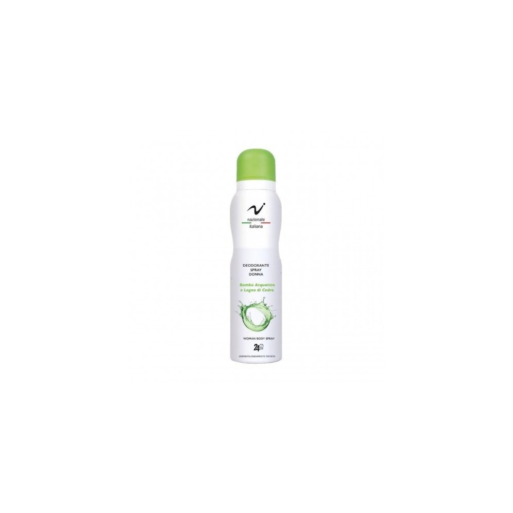 Nazionale Italiana Deodorante Spray Donna al Bambu Acquatico E Legno Di Cedro 150 ml 