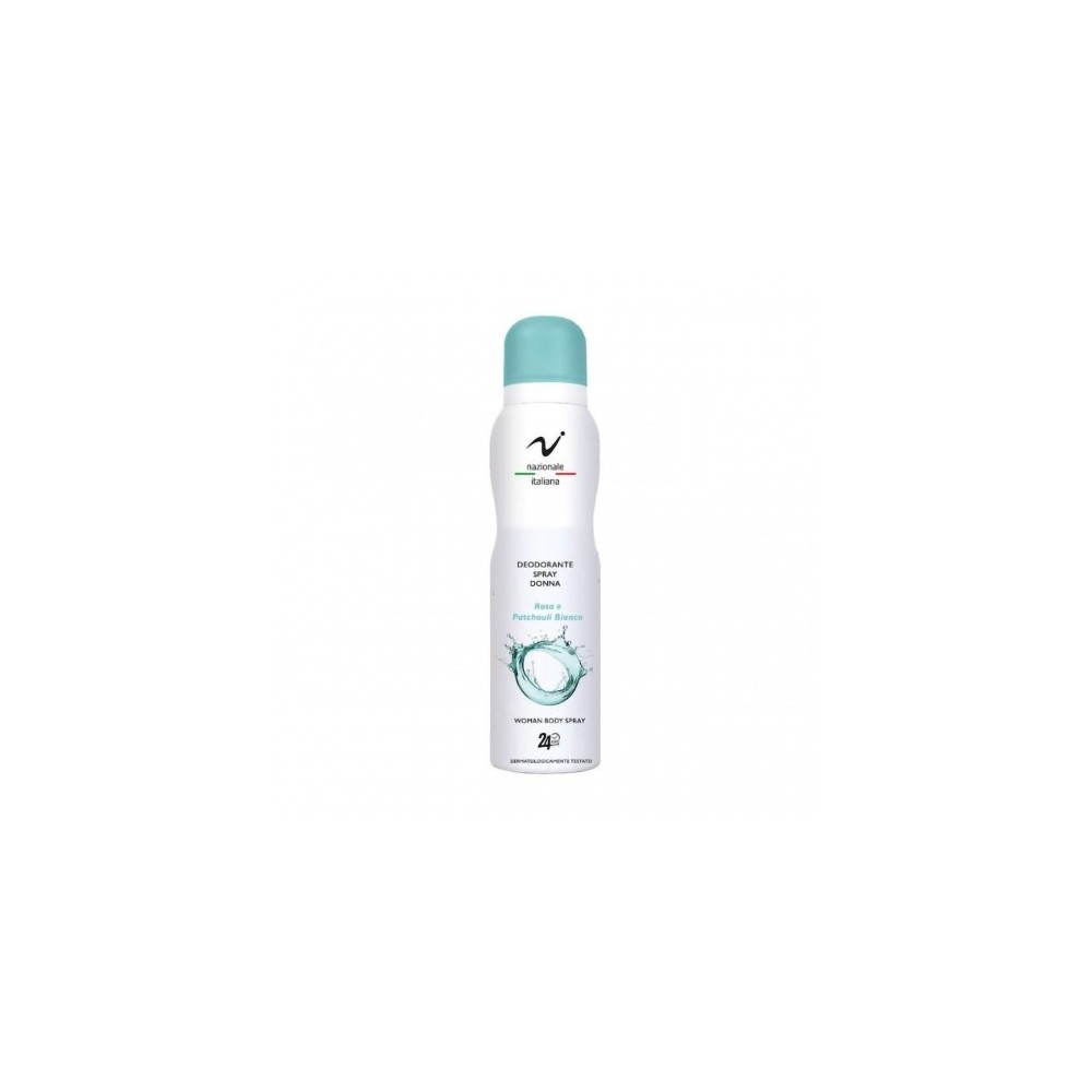 Nazionale Italiana Deodorante Spray Donna alla Rosa e Patchouli Bianco 150 ml 