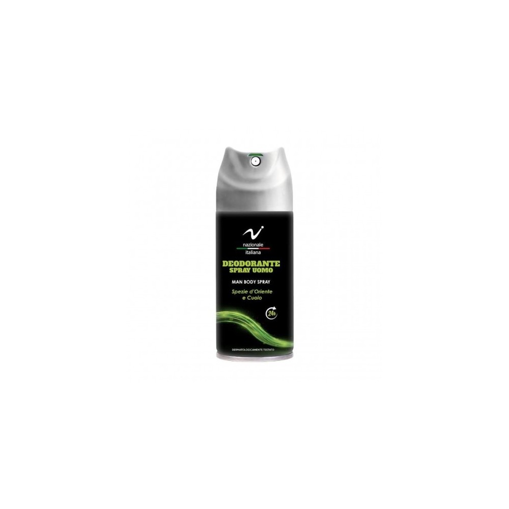 Nazionale Italiana Deodorante Spray Uomo alle Spezie d'Oriente e Cuoio 150 ml 