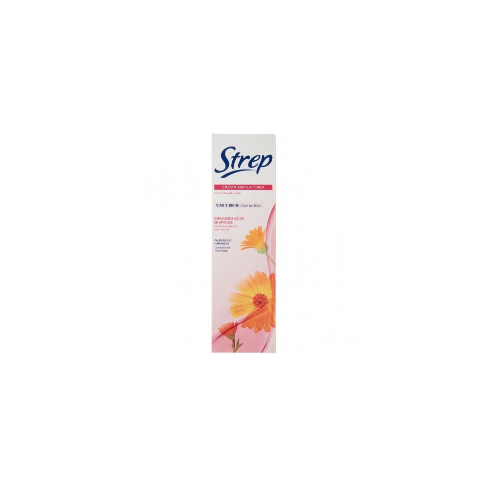 Strep Crema Depilatoria Per Viso e Bikini con con Calendula e Hamamelis 75 ml 