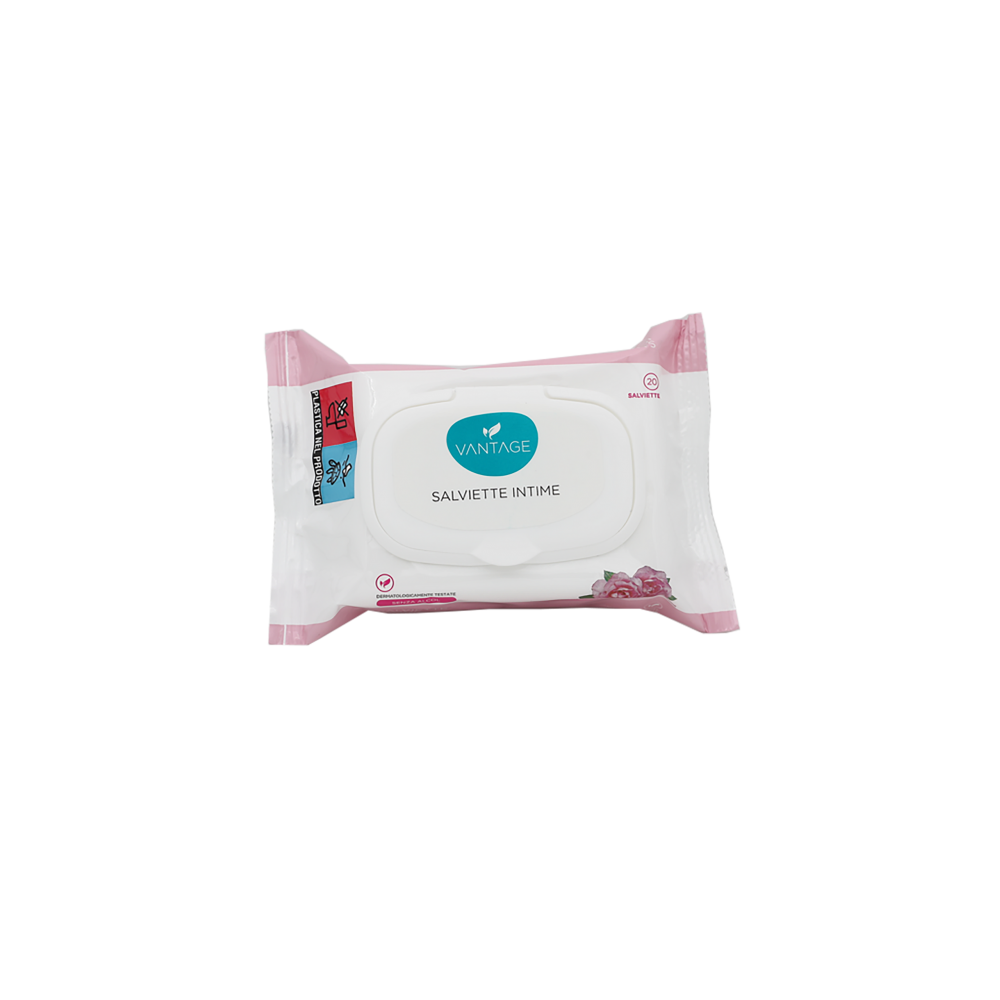 Vantage 20 Salviette Intime Rinfrescanti e Anti-Irritazione 