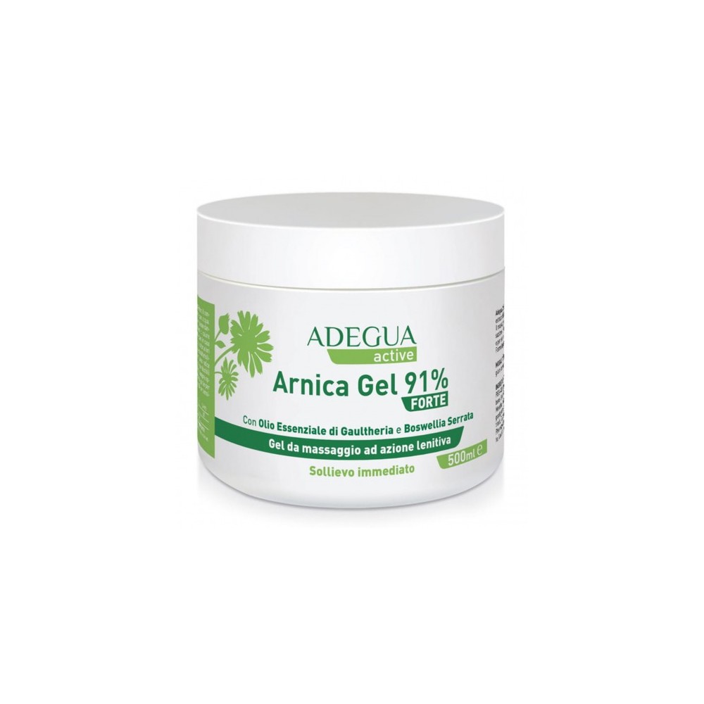 Adegua Active Arnica Gel 91% Forte - Gel da massaggio ad azione lenitiva 500 ml 