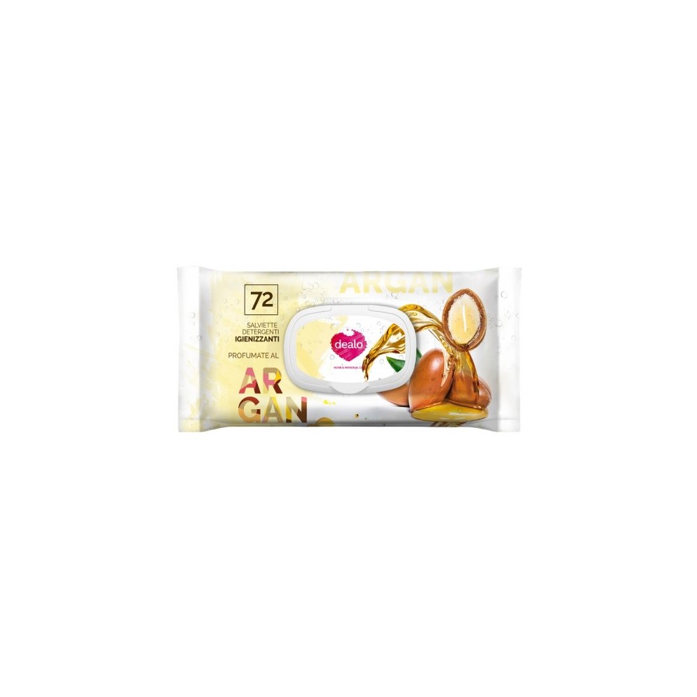 Dealo Argan - 72 Salviette Detergenti Igienizzanti 