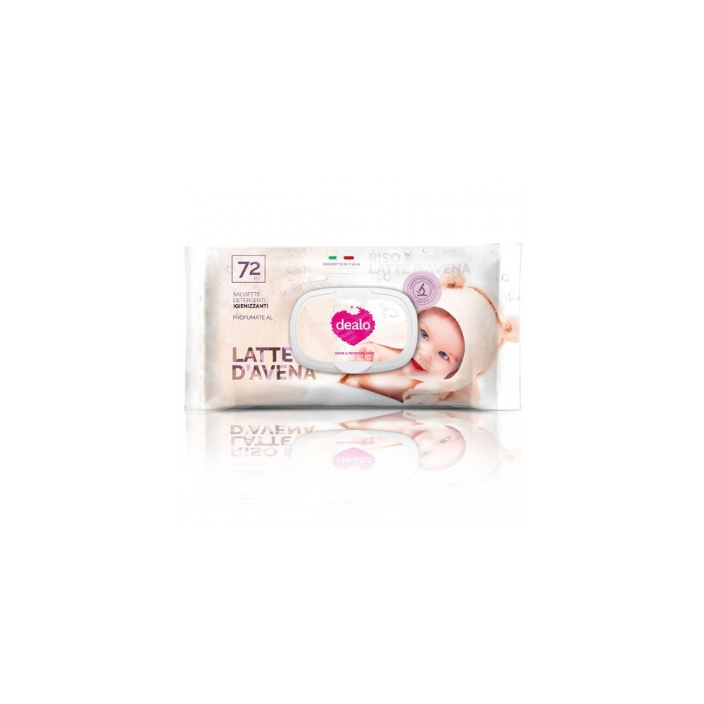 Dealo Latte D'Avena - 72 Salviette Detergenti Igienizzanti 