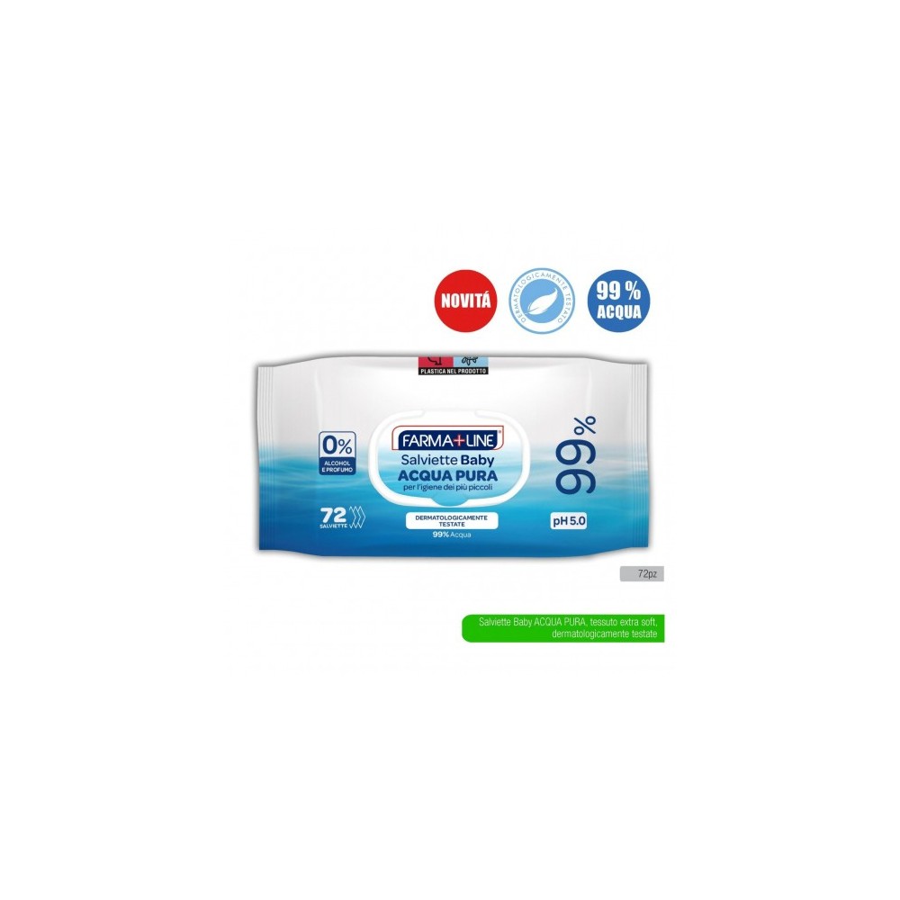 Farmaline Acqua Pura - 72 Salviette Baby 