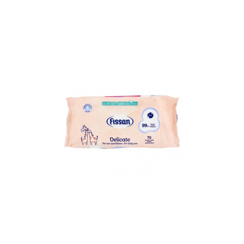 Fissan Delicate - 4 x 70 Salviettine per bambini 