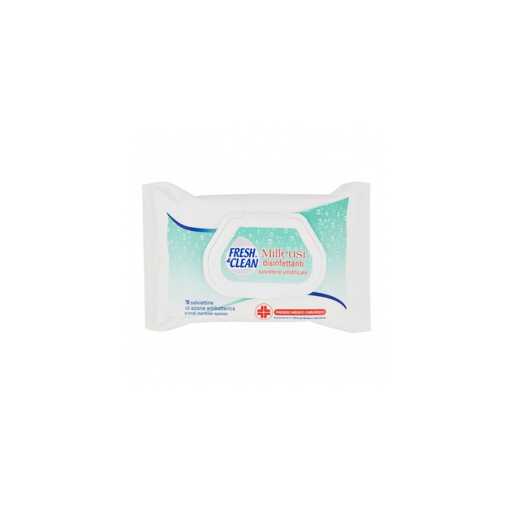 Fresh & Clean Milleusi Disinfettanti - 20 salviettine ad azione antibatterica 