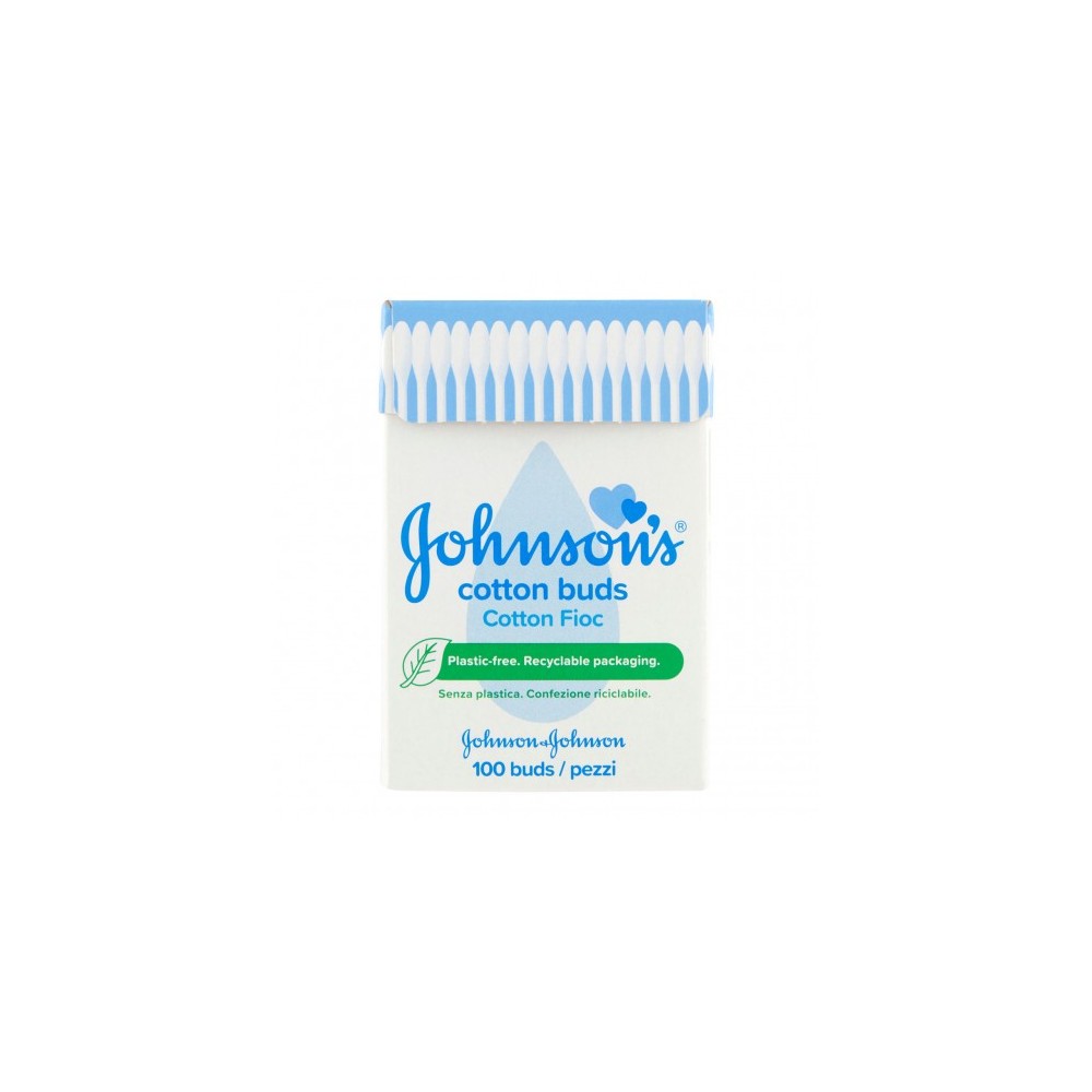 Johnson & Johnson Cotton Fioc - 10 Bastoncini in puro cotone 