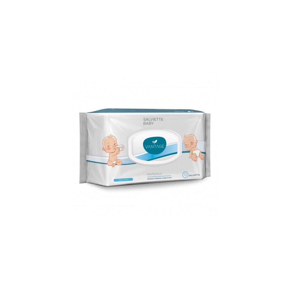 Vantage Salviette Baby - 72 salviette con pantenolo 