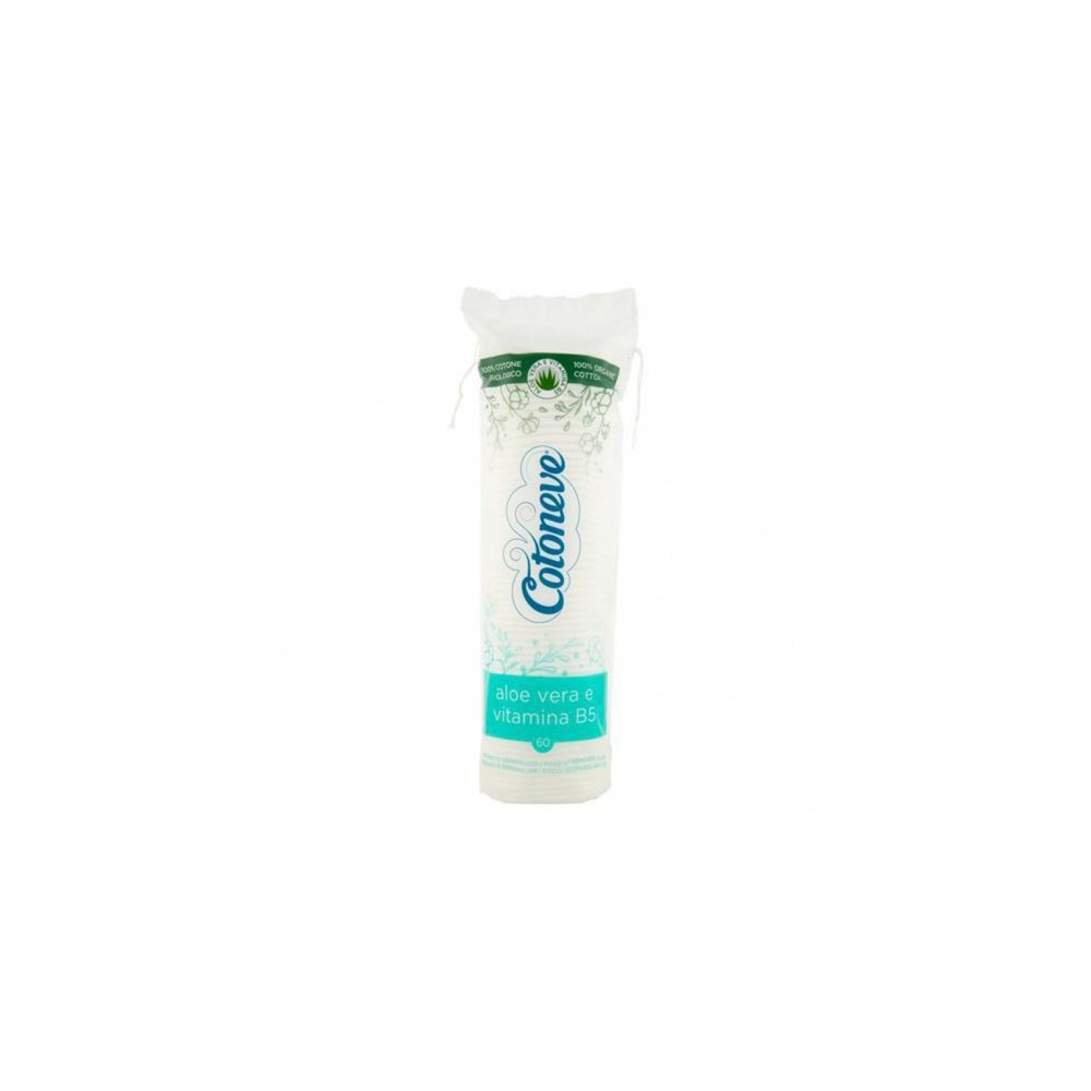 Cotoneve Dischetti di Cotone Maxi Ovali arricchiti con Aloe e Vitamina B5 60 dischetti 