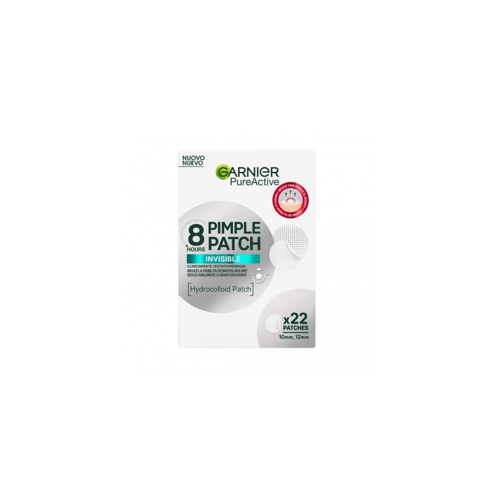 Garnier Pure Active Pimple Patch Invisible - Trattamento Anti-Brufoli Invisibile 22 Patchs 