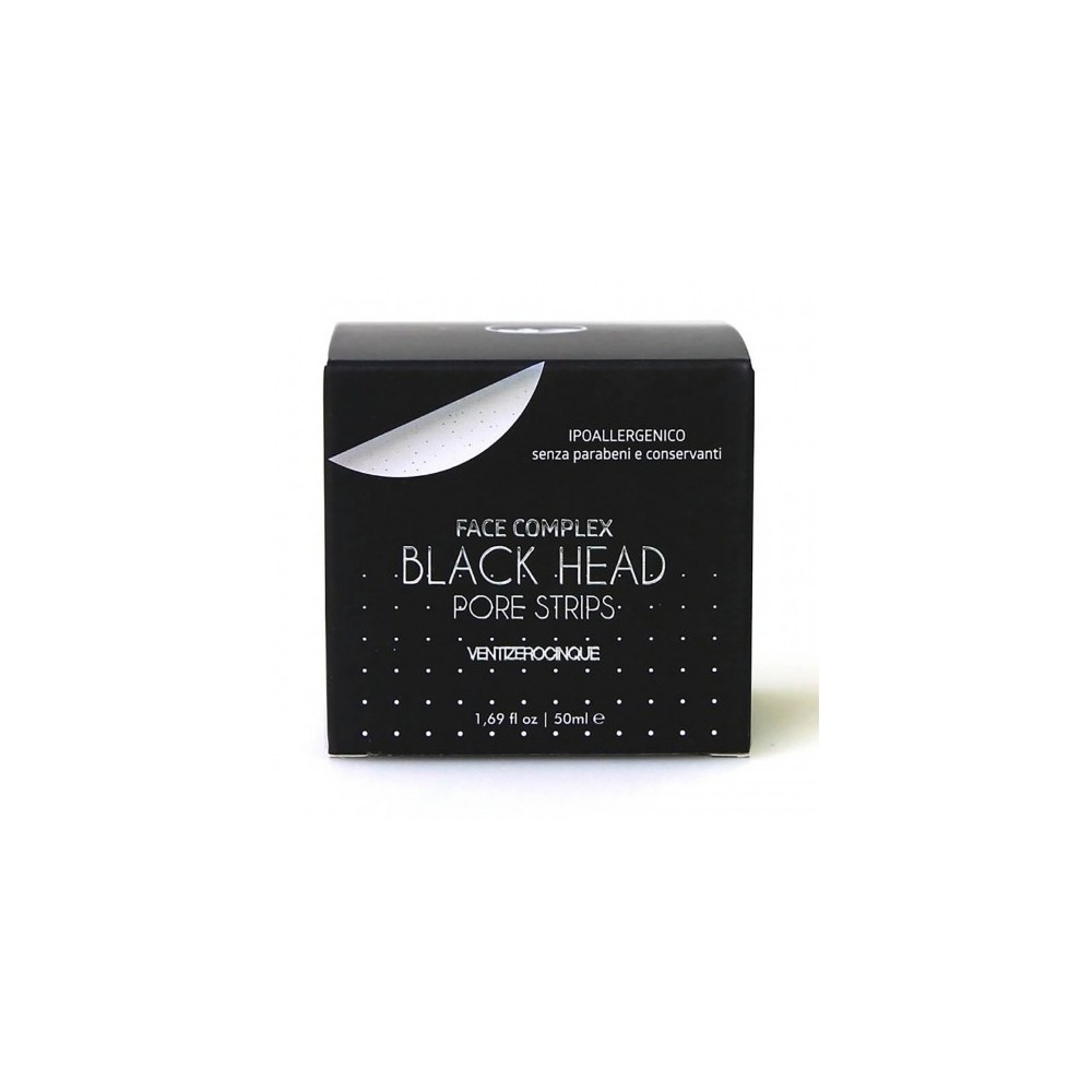 Face Complex Black Head Pore Strips Ventizerocinque - Maschera Nera Contro I Punti Neri 50 Ml 