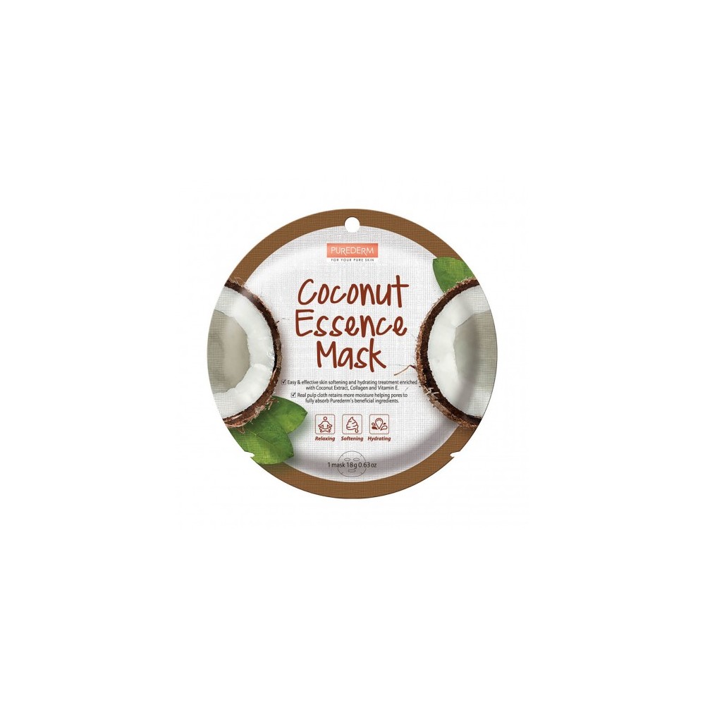 Purederm Coconut Essence Mask - Maschera In Tessuto 18 G 