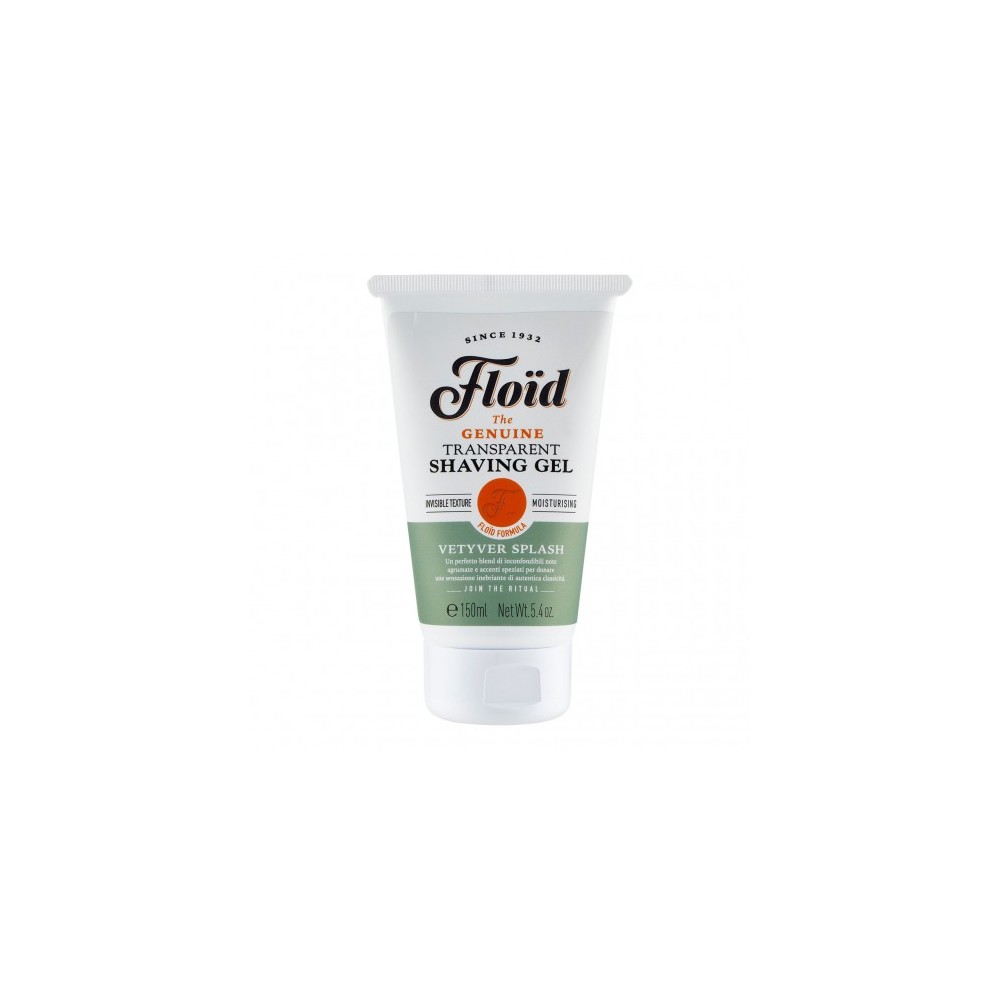 Floid The Genuine Transparent Shaving Gel Vetyver Splash - Gel Da Barba Trasparente 150 Ml 