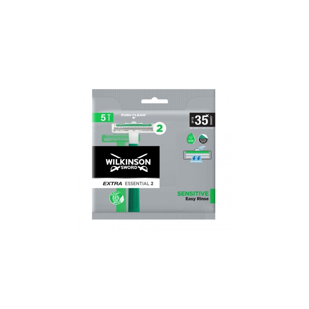 Wilkinson Sword Extra Essential 2 Sensitive - 5 Rasoi Usa E Getta 