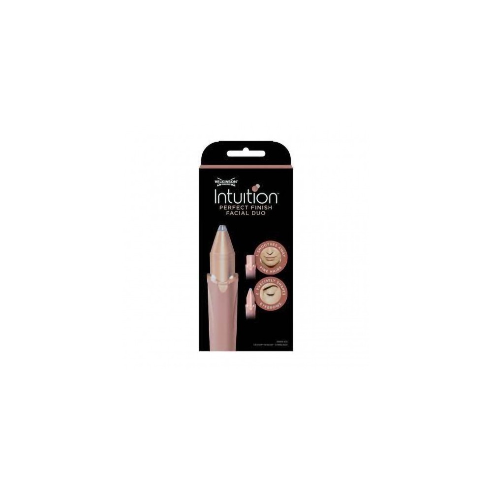Wilkinson Intuition Perfect Finish Facial Duo - Rifinitore Viso Con Doppio Attacco Per Depilazione Precisa E Indolore 