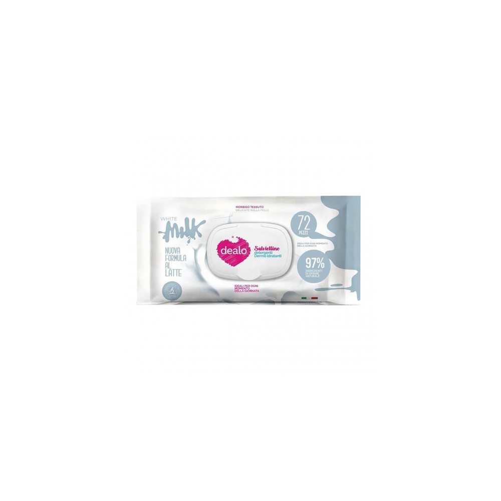 Dealo White Milk - 72 Salviettine Detergenti XL 