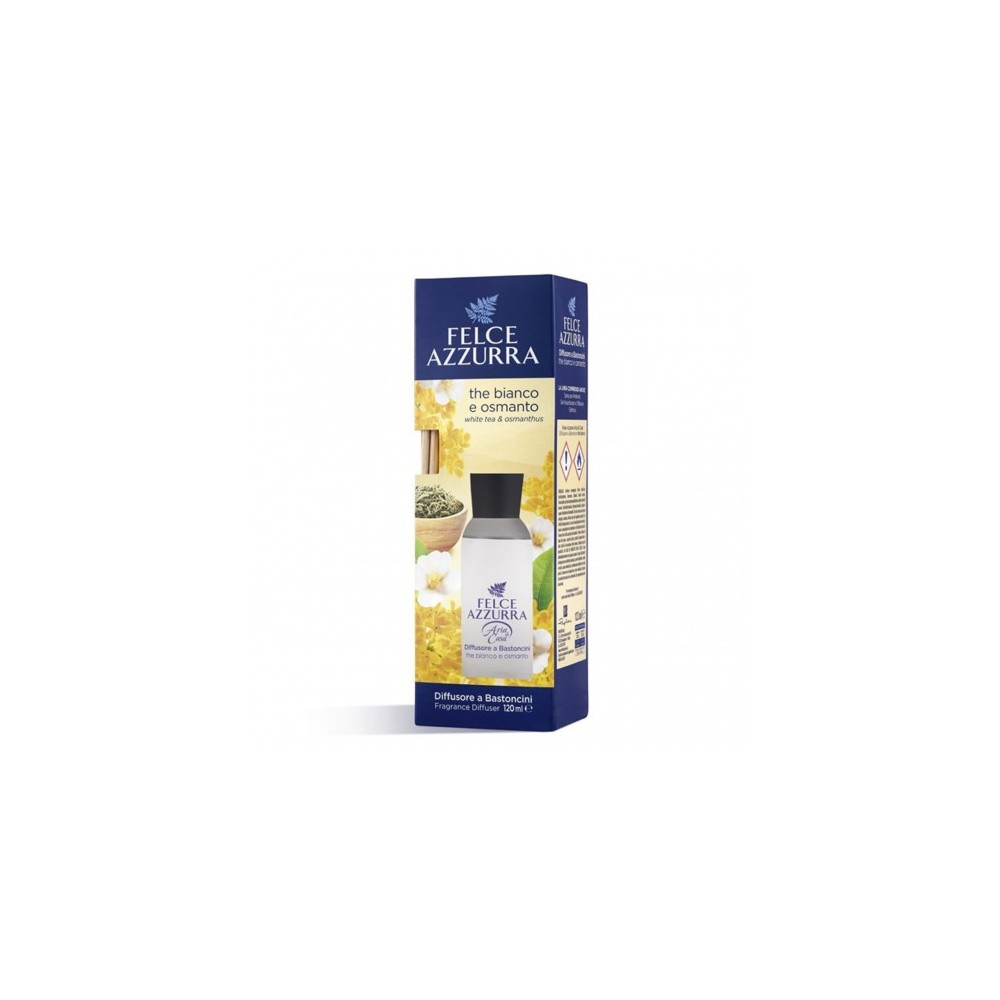 Felce Azzurra The Bianco E Osmanto - Diffusore A Bastoncini 120 Ml 