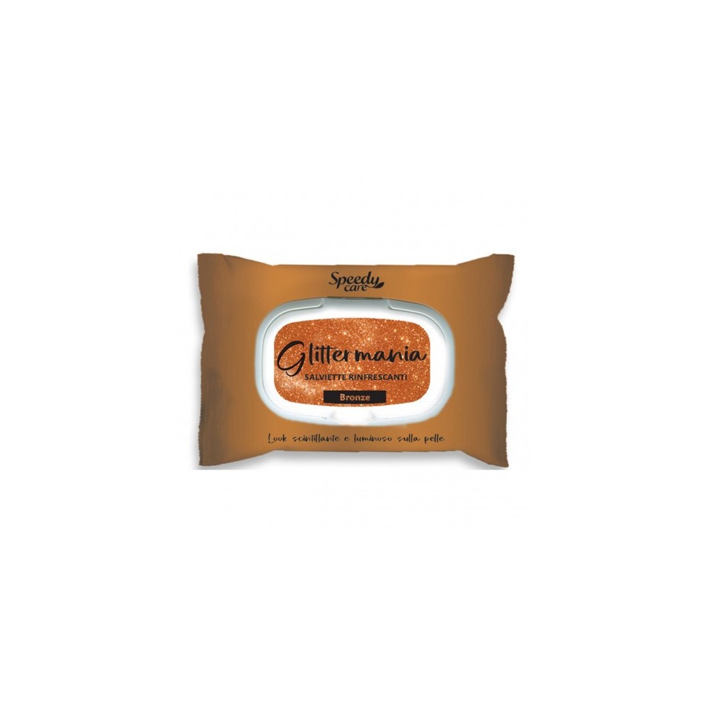 Speedy Care Glitter Mania Bronze - 15 Salviette Rinfrescanti 