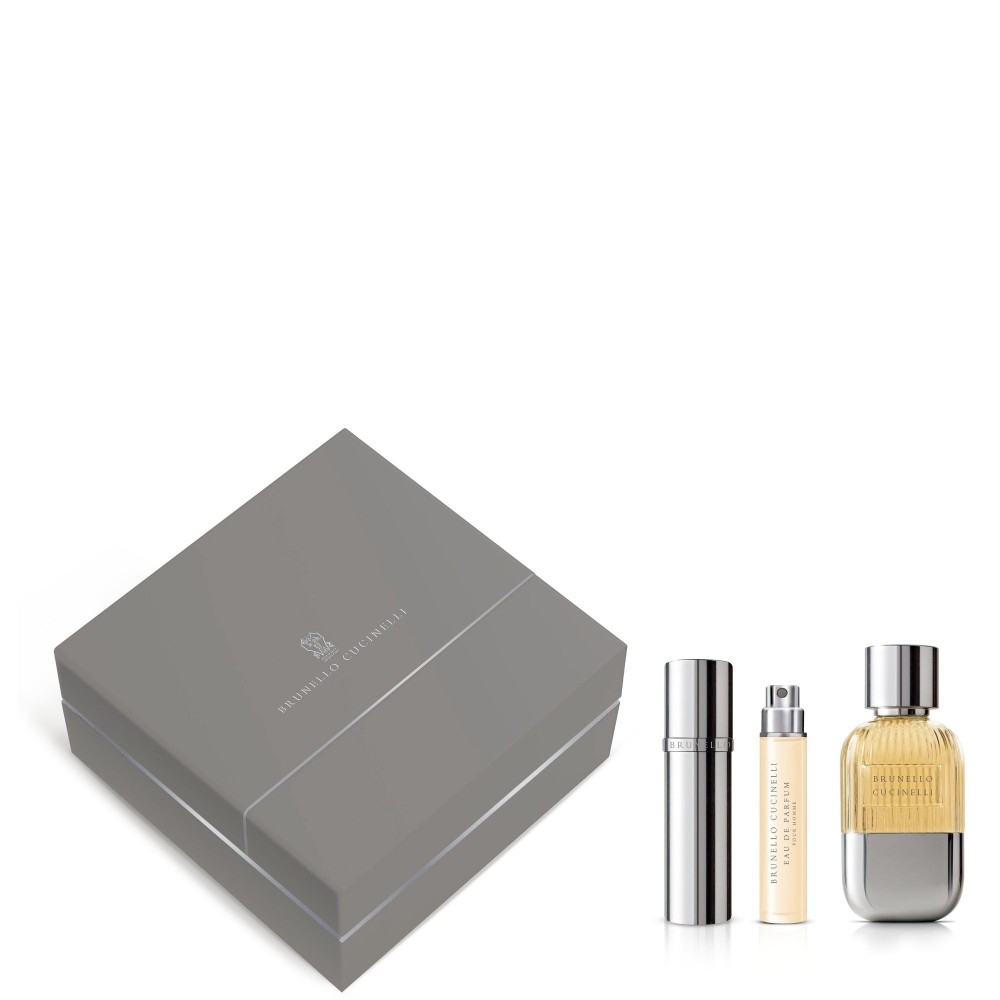 Brunello Cucinelli Eau De Parfum Pour Homm 100 Ml + Eau De Parfum Travel Spray 10 Ml 
