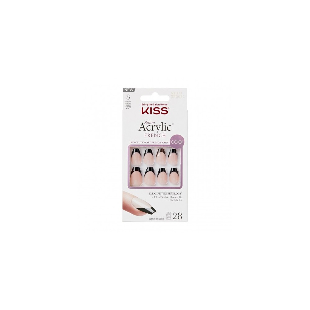Kiss SFO01C Salon Acrylic French 28 unghie 