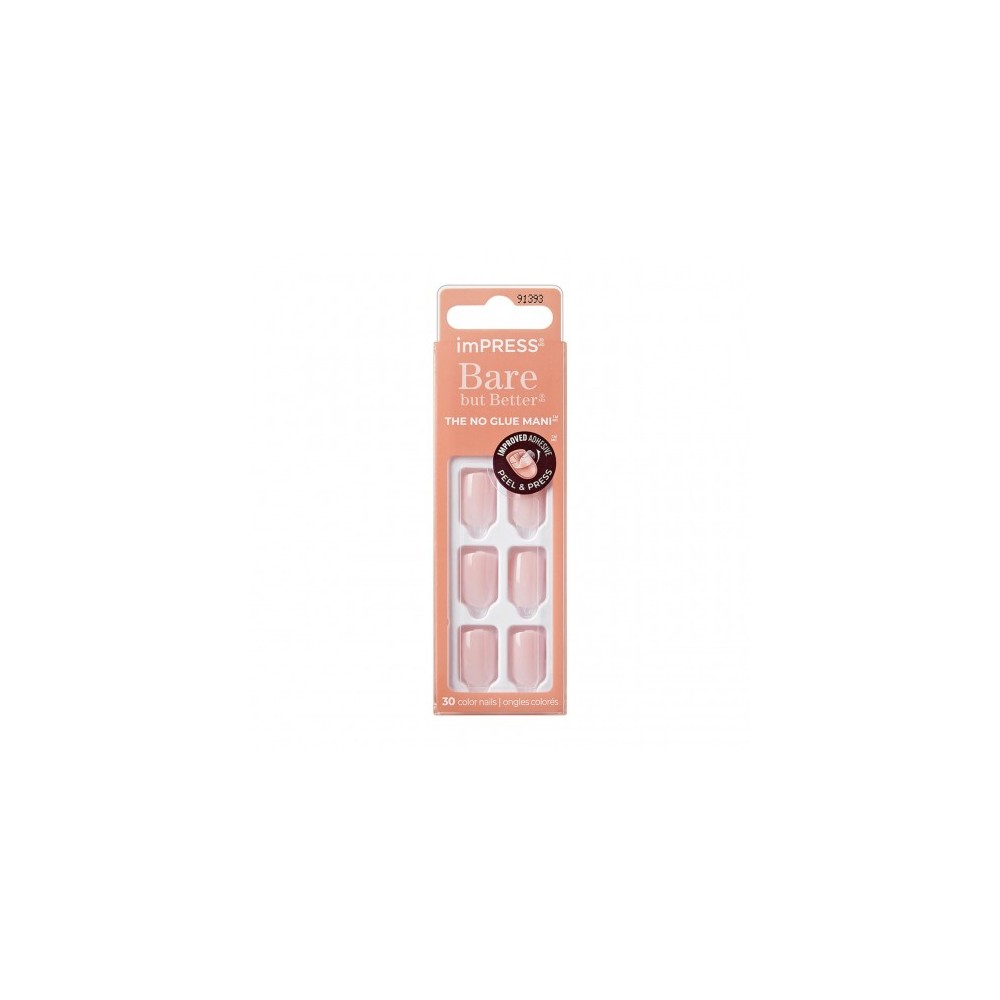 Kiss Impress Bare But Better 30 unghie Rosa 