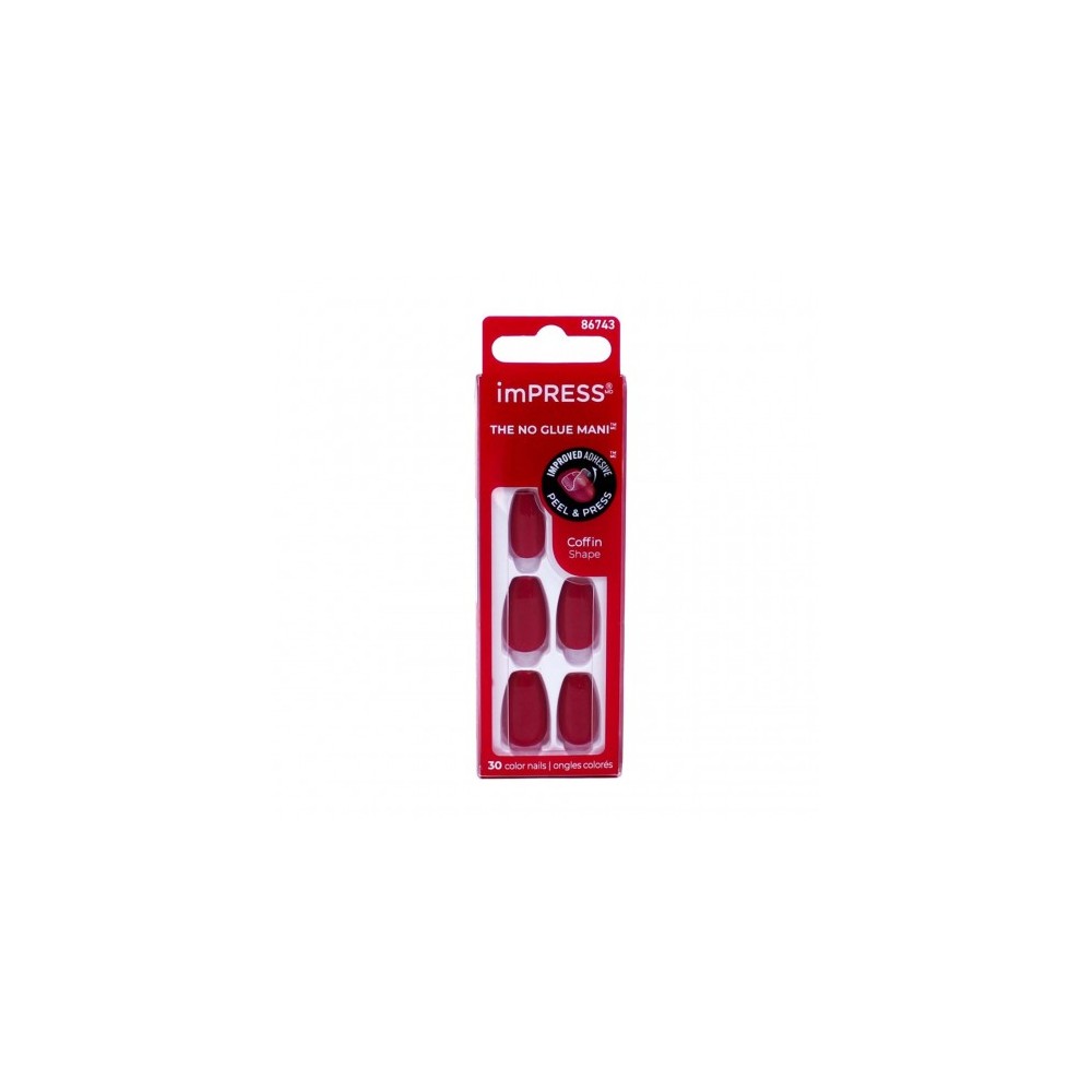 Kiss Impress Color Coffin Shape - 30 unghie Reddy Or Not 