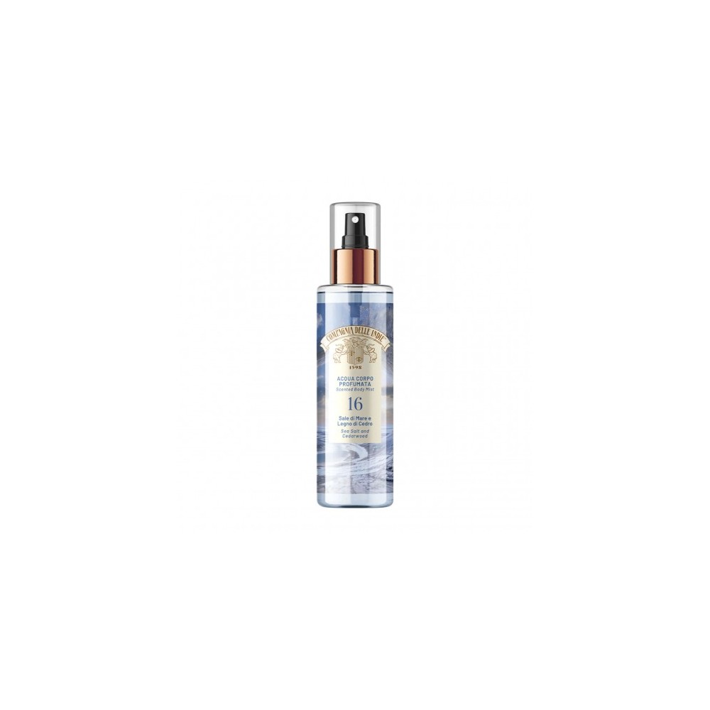 Compagnia Delle Indie 16 Sale Di Mare E Legno Di Cedro - Acqua Corpo Profumata 200 Ml 