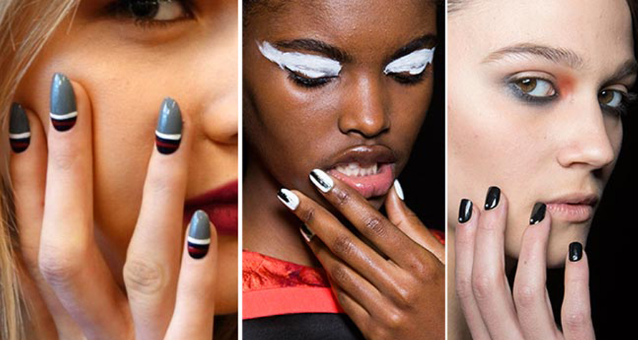 striped manicure