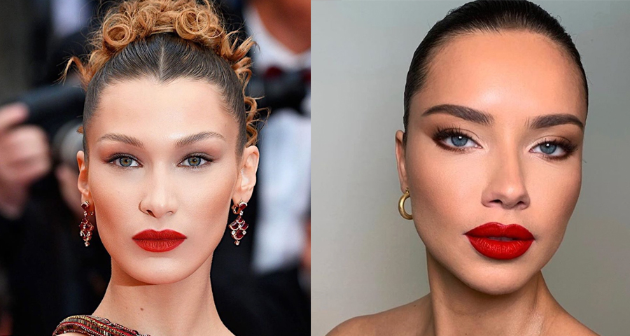 rossetto rosso e abbronzatura rossetto rosso e abbronzatura